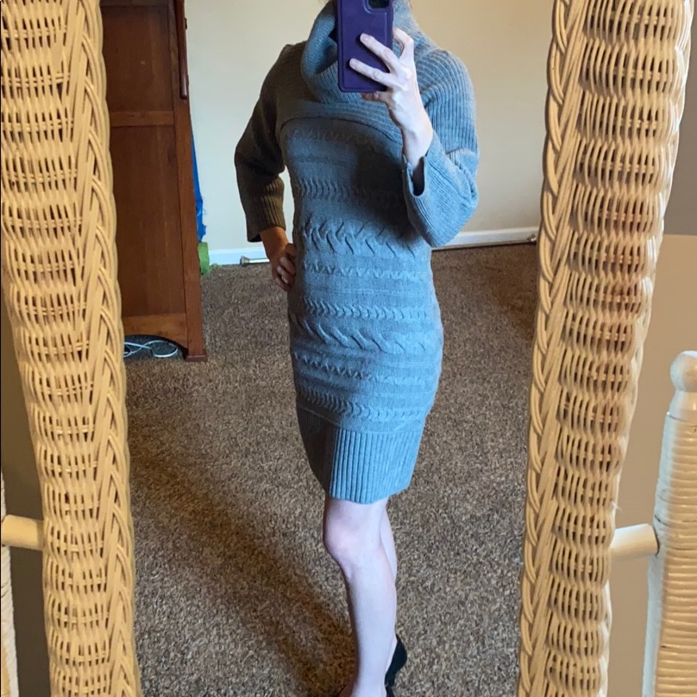 Banana Republic Merino Wool Cowlneck Sweater Dress